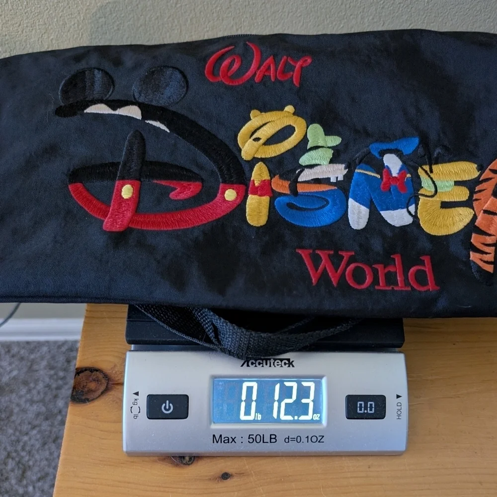 Vintage Disney Black Tote Bag with Colorful Logo